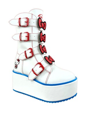 Yru Dominion Hello Kitty Boots White / Red / Blue | 0479UJFRP