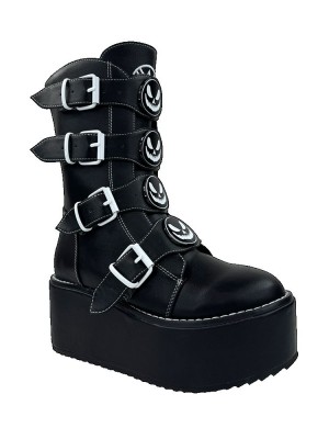 Yru Dominion Skeleton Platform Shoes Black / White | 8234IGLQA