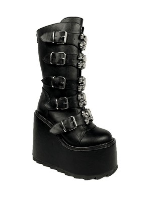 Yru Dune Skull Boots Black / Silver | 5472ULZEQ