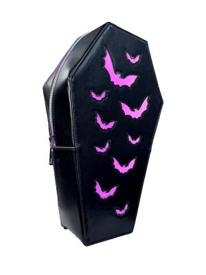 Yru Haunt Bat Coffin Backpacks Black | 1972KFOWD