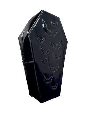 Yru Haunt Bat Coffin Backpacks Black | 2159ILQVK