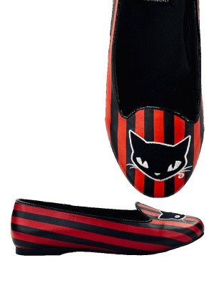 Yru Lydia Mystery Flats Black / Red | 1740JHOXS