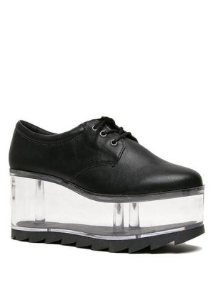 Yru Qloud 2091 Platform Shoes Black | 6391FBLDN