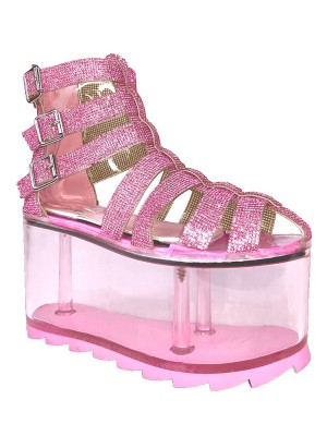 Yru Qloud Odyssey Platform Shoes Pink | 7438YJHDA