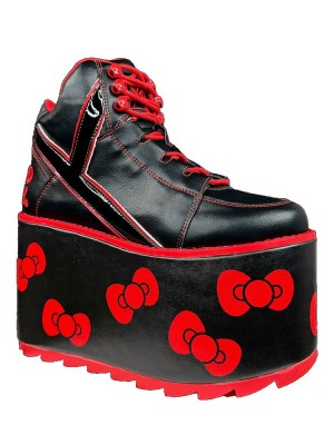 Yru Qozmo Hello Kitty Bow Sneakers Black / Red | 1937JTAQU