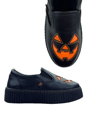 Yru Slypt Jackolantern Flats Black / Orange | 9064EUXYS