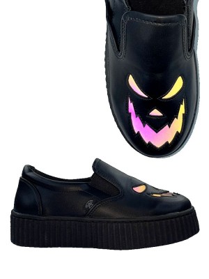 Yru Slypt Scary Jackolantern Sneakers Black | 7296XFGDM