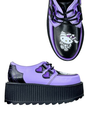 Yru Super Kreep Mummy Hello Kitty Platform Shoes Purple / Black | 4935ZXJCY