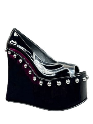 Yru Undead Skelita Platform Shoes Black / Silver | 0831FKQUE