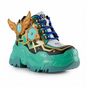 Yru Venti Platform Shoes Turquoise | 3642FLMGC