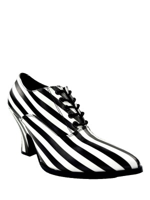 Yru Victoria Stripe Heel Heels Stripes / Black / White | 0968BUANL