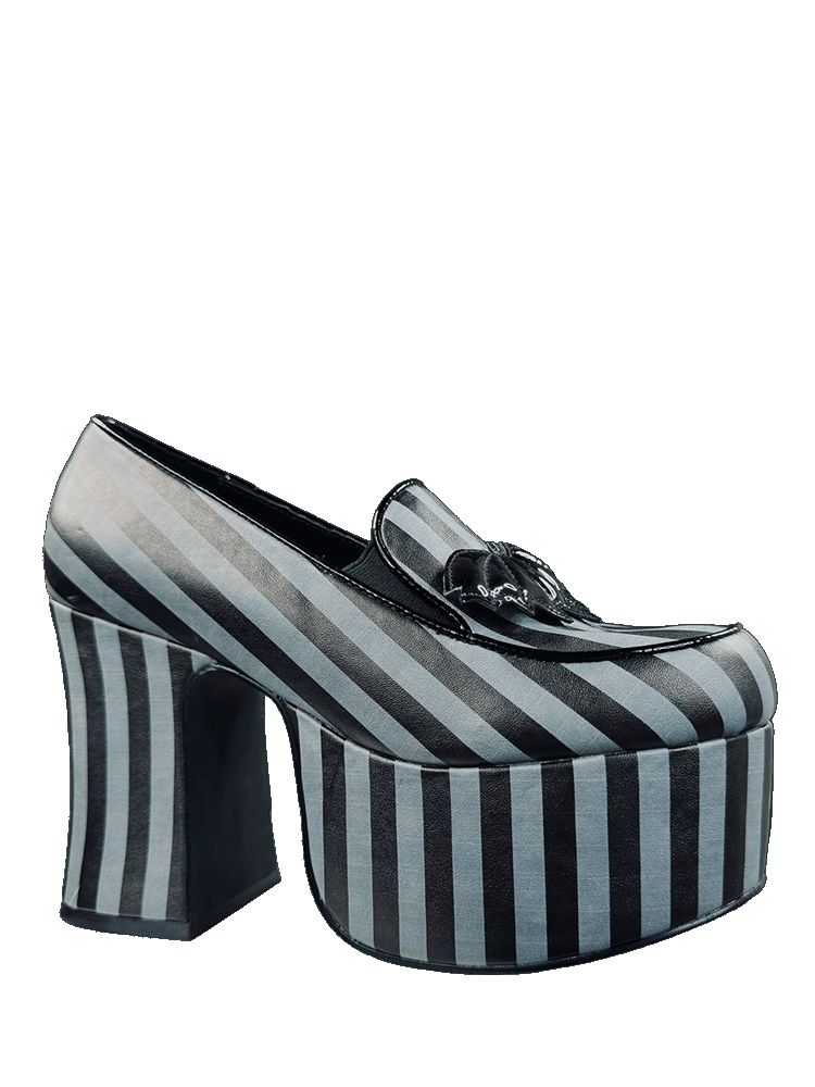 Yru Banshee Bat Stripe Heels Stripes / Black / Grey | 4685FOWNX