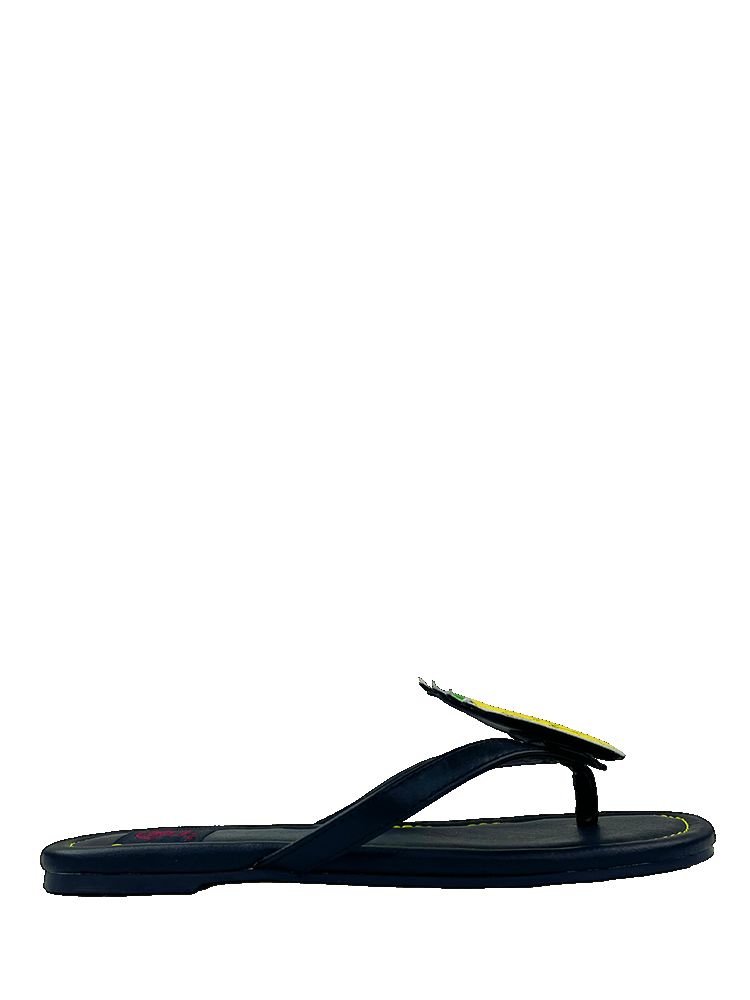 Yru Betty Pineolantern Sandals Black / Yellow | 3014VDNIJ