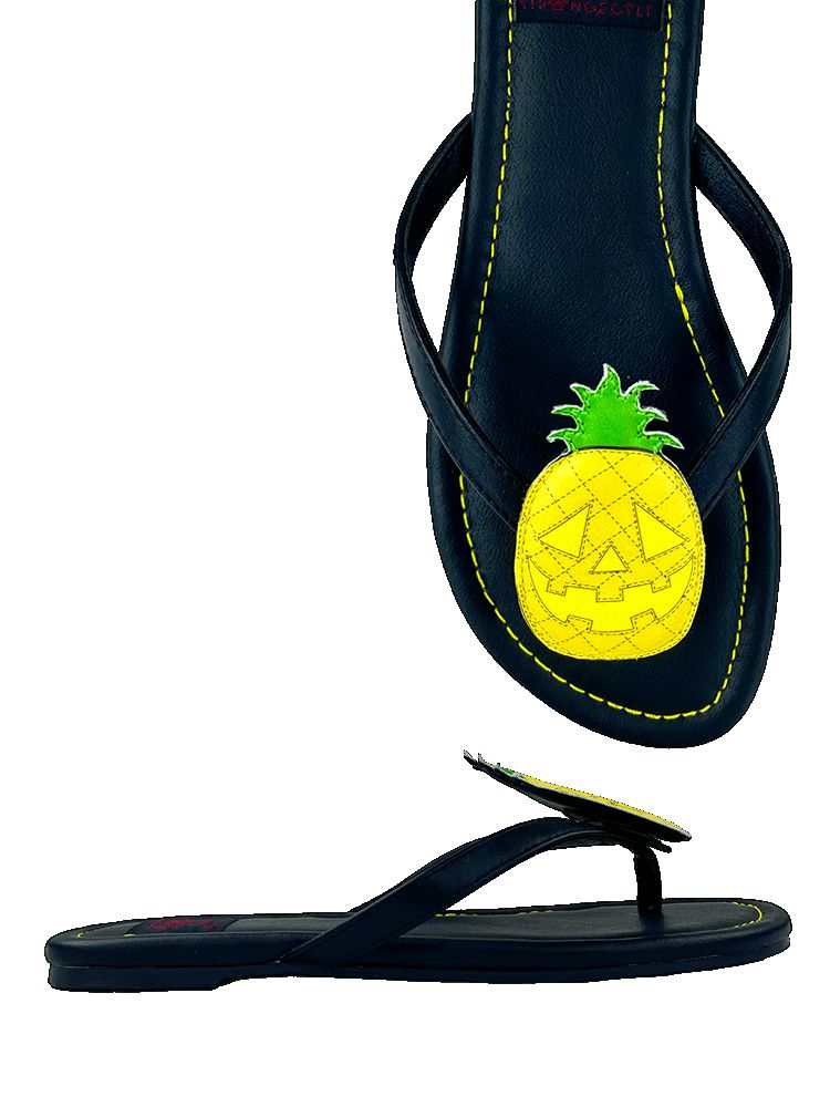 Yru Betty Pineolantern Sandals Black / Yellow | 3014VDNIJ