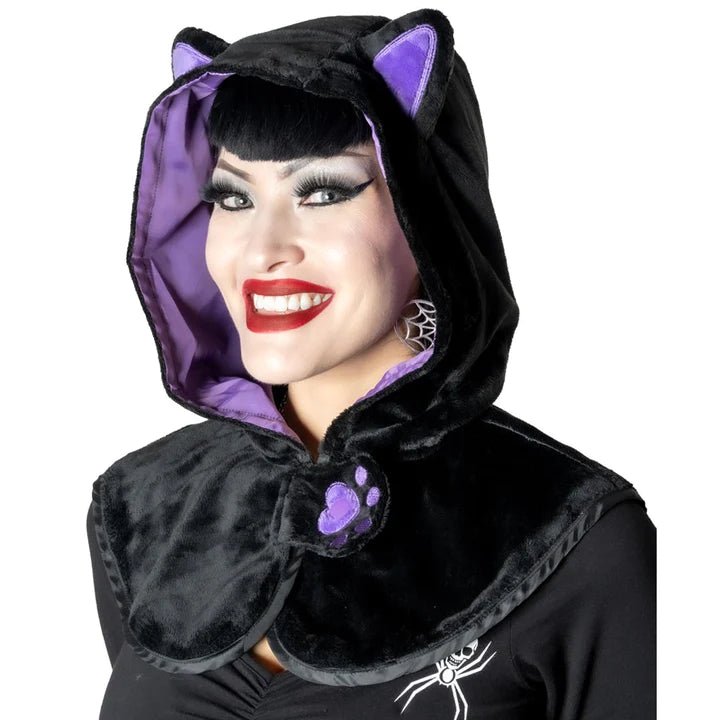 Yru Cat Horror Hood Hats Black | 4958EQJGS