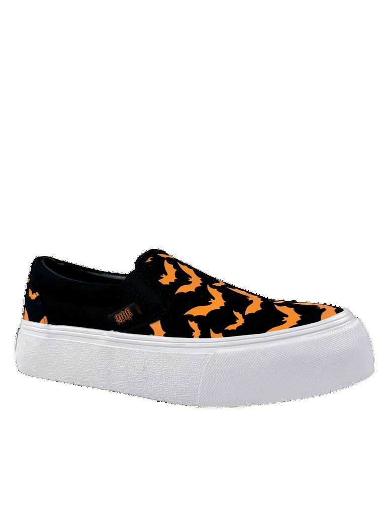 Yru Chill Bat Flats Black / Orange | 2539UZQVA