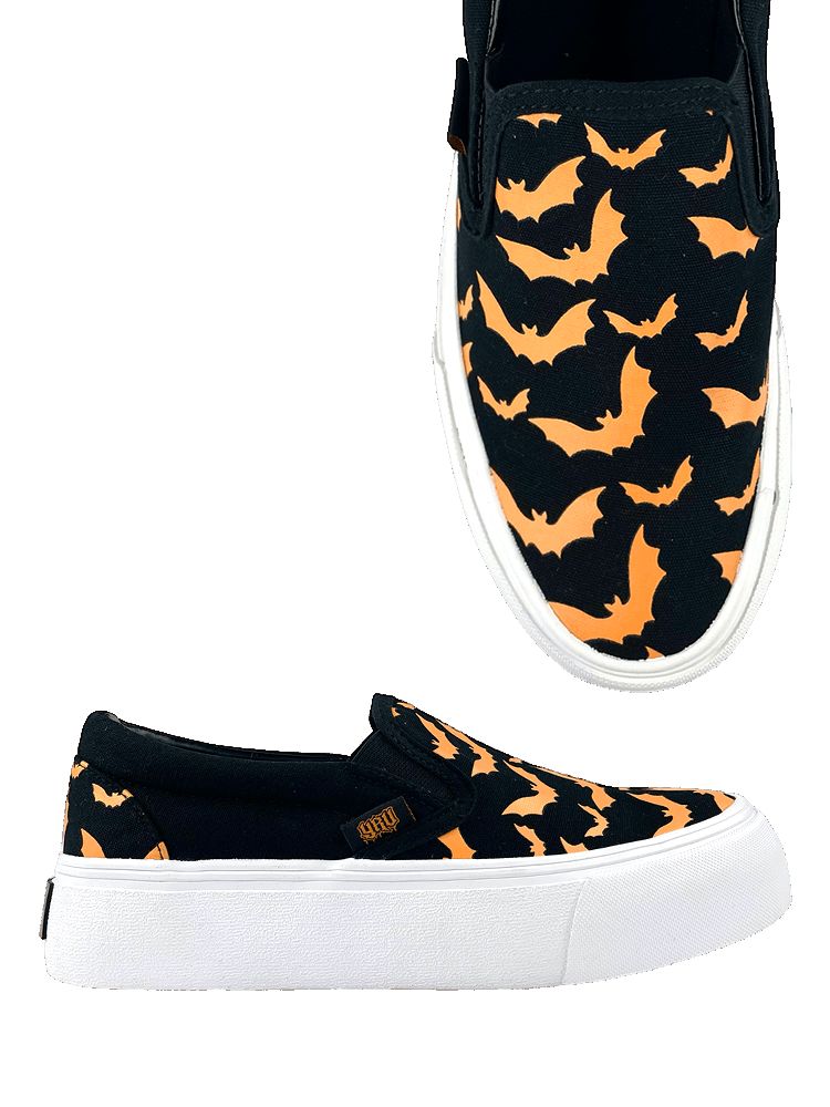 Yru Chill Bat Sneakers Black / Orange | 8245AGZUO