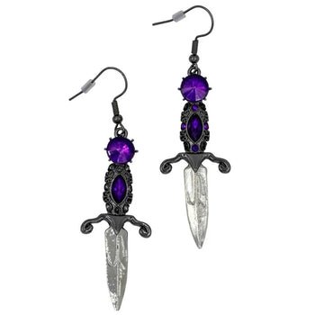 Yru Dagger Earrings Elvira Purple | 8430VHSXW