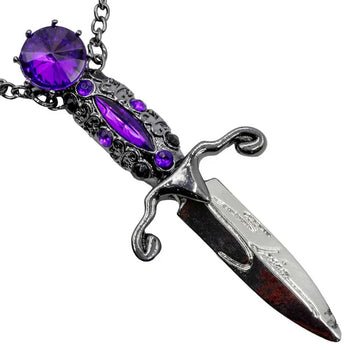 Yru Dagger Necklace Elvira Purple | 1376LRBFD