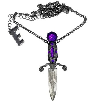 Yru Dagger Necklace Elvira Purple | 1376LRBFD