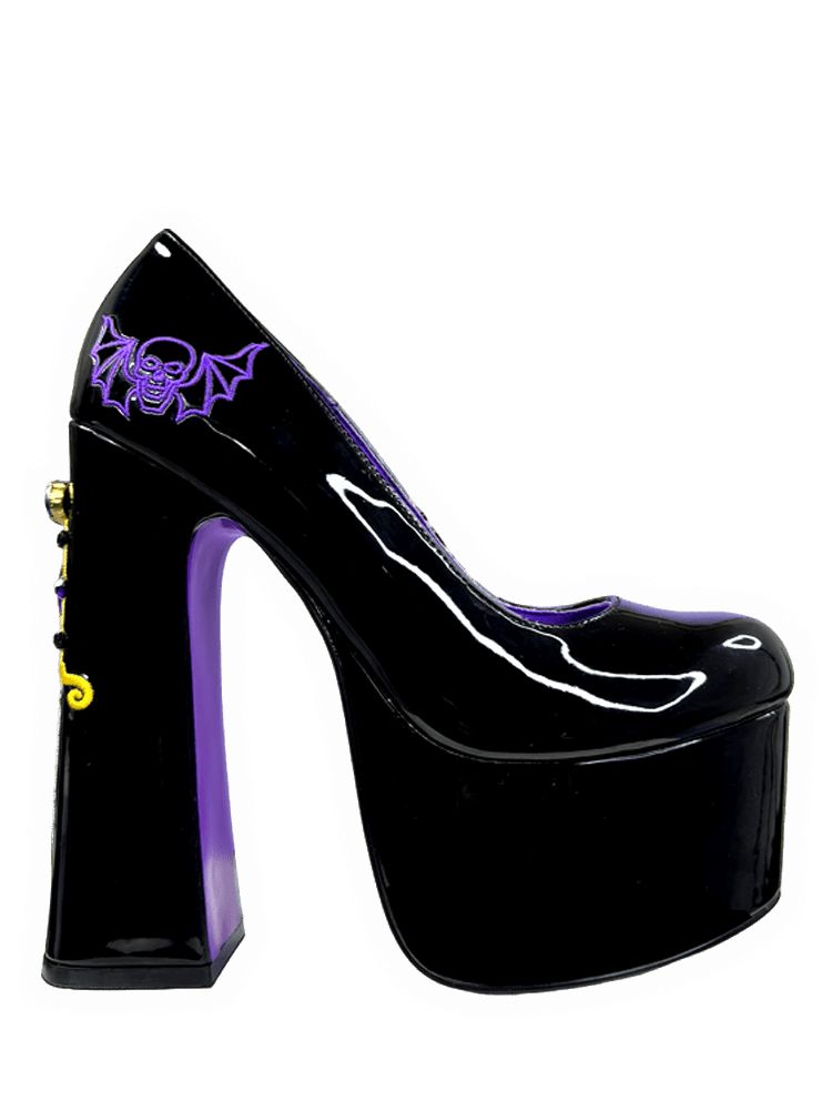 Yru Dagger Pump Elvira Black / Purple | 3740ESQLB