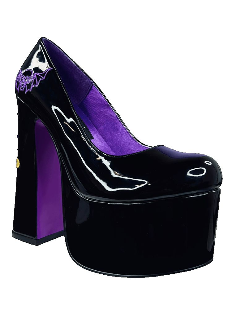 Yru Dagger Pump Elvira Black / Purple | 3740ESQLB