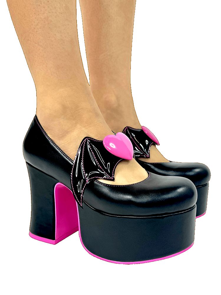 Yru Deelite Draculaura Heels Black / Pink | 7236LZXOQ