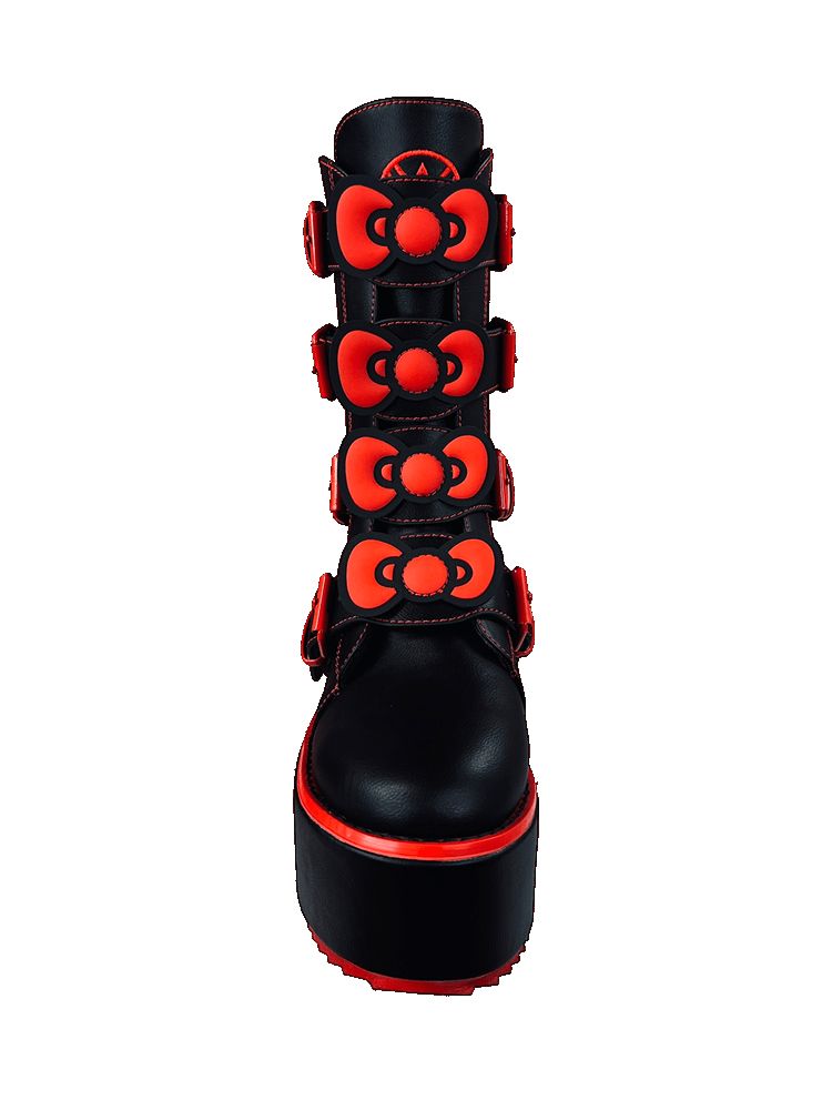 Yru Dominion Hello Kitty Boots Black / Red | 8912MFWIT