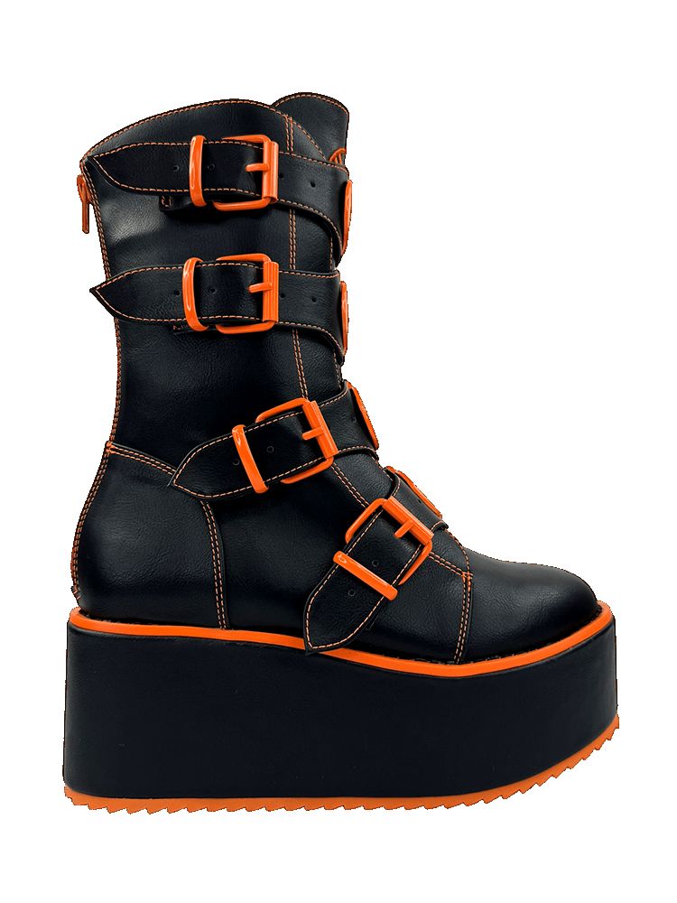 Yru Dominion Jackolantern Boots Black / Orange | 5483TXUHF