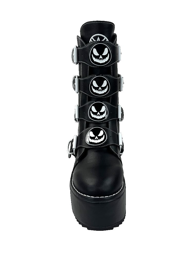 Yru Dominion Skeleton Platform Shoes Black / White | 8234IGLQA