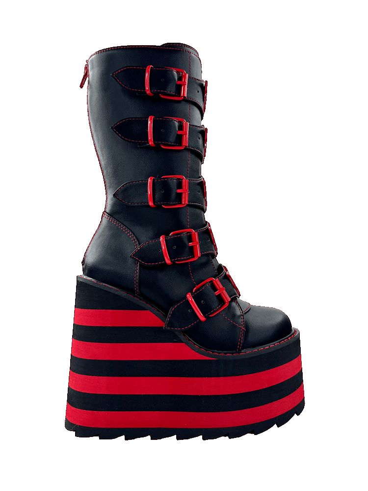 Yru Dune Bat Vampire Freaks Boots Black / Red | 2680TNSBY