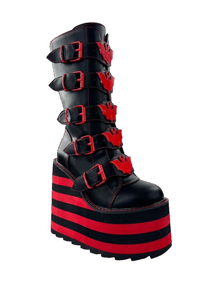 Yru Dune Bat Vampire Freaks Boots Black / Red | 2680TNSBY