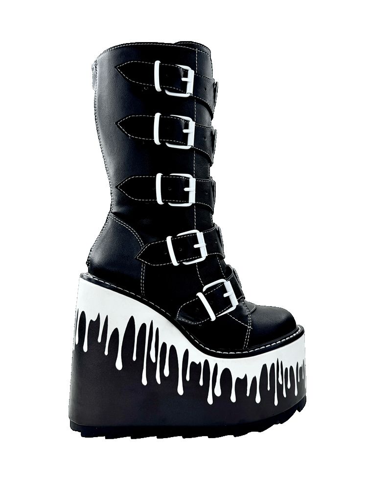 Yru Dune Ghost Vampire Freaks Boots Black / White | 4582HTDIP