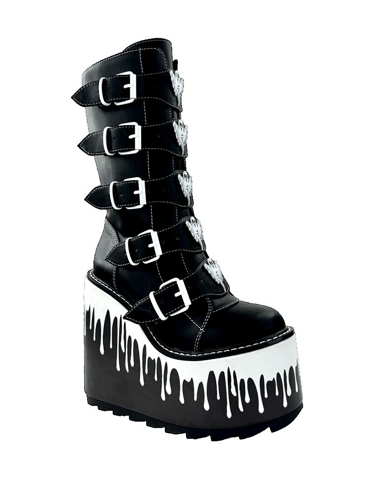 Yru Dune Ghost Vampire Freaks Boots Black / White | 4582HTDIP