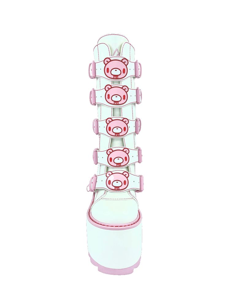 Yru Dune Gloomy Bear Platform Shoes White | 9327HBWJE