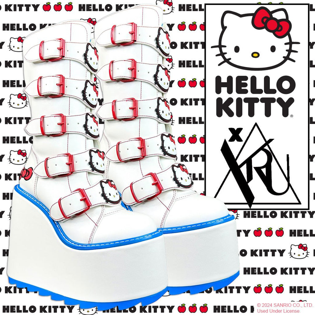 Yru Dune Hello Kitty Boots White / Red / Blue | 7402GZTAY