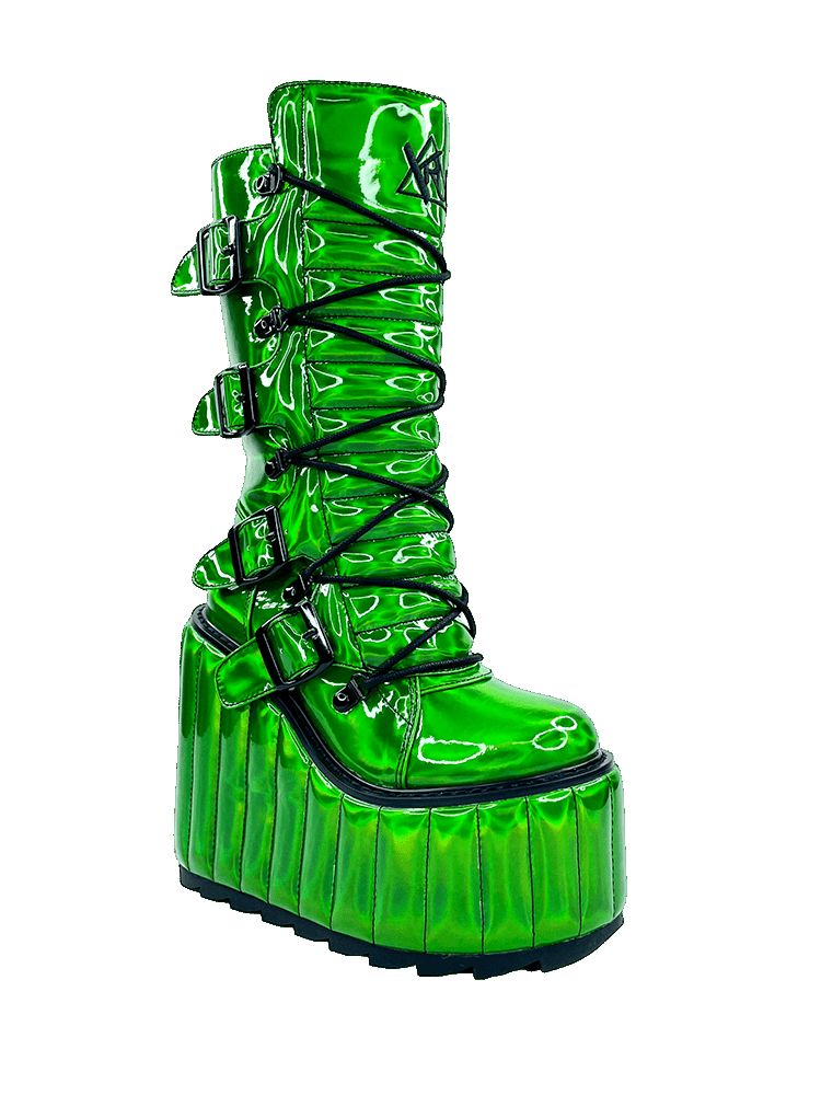 Yru Dune Moto Boots Green | 2385ZXNKD