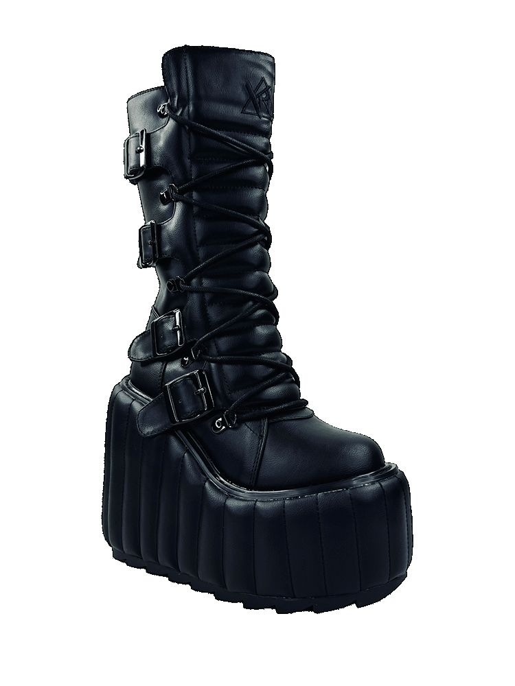 Yru Dune Moto Platform Shoes Black | 3796AWLSO