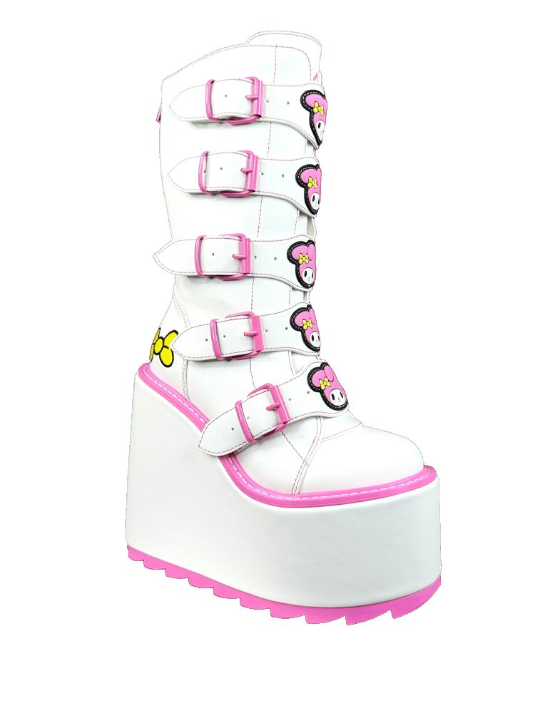 Yru Dune My Melody Boots White / Pink | 0265MEDVR