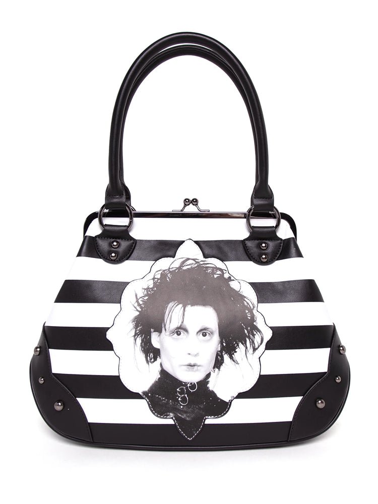 Yru Edward Sissorhands Handbag Bags Black / White | 2073URPJX