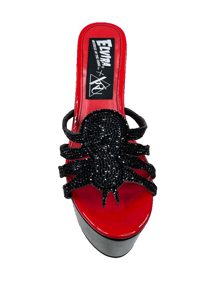 Yru Elvira Spider Pump Heels Black / Red | 9263QNXHE