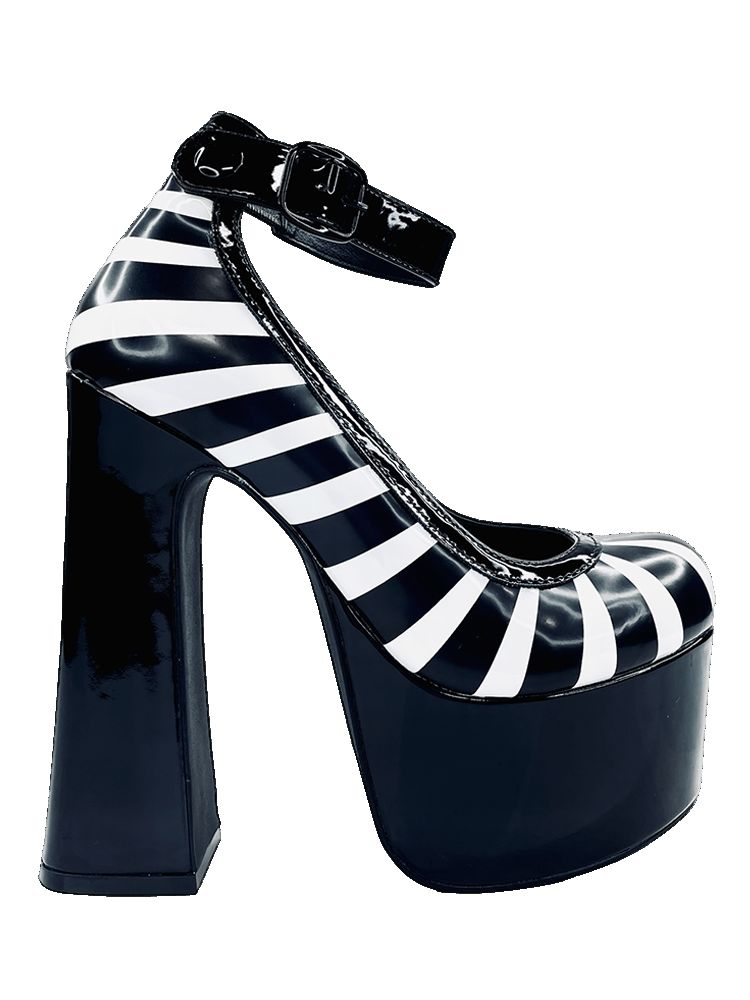 Yru Fright Heels Black / White | 1824CMTQK