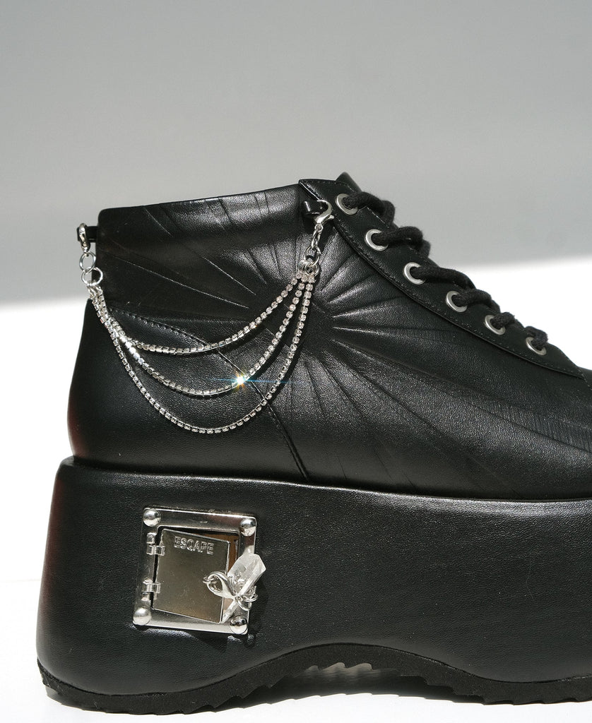 Yru Gl0 Platform Shoes Black | 6743LOEBD