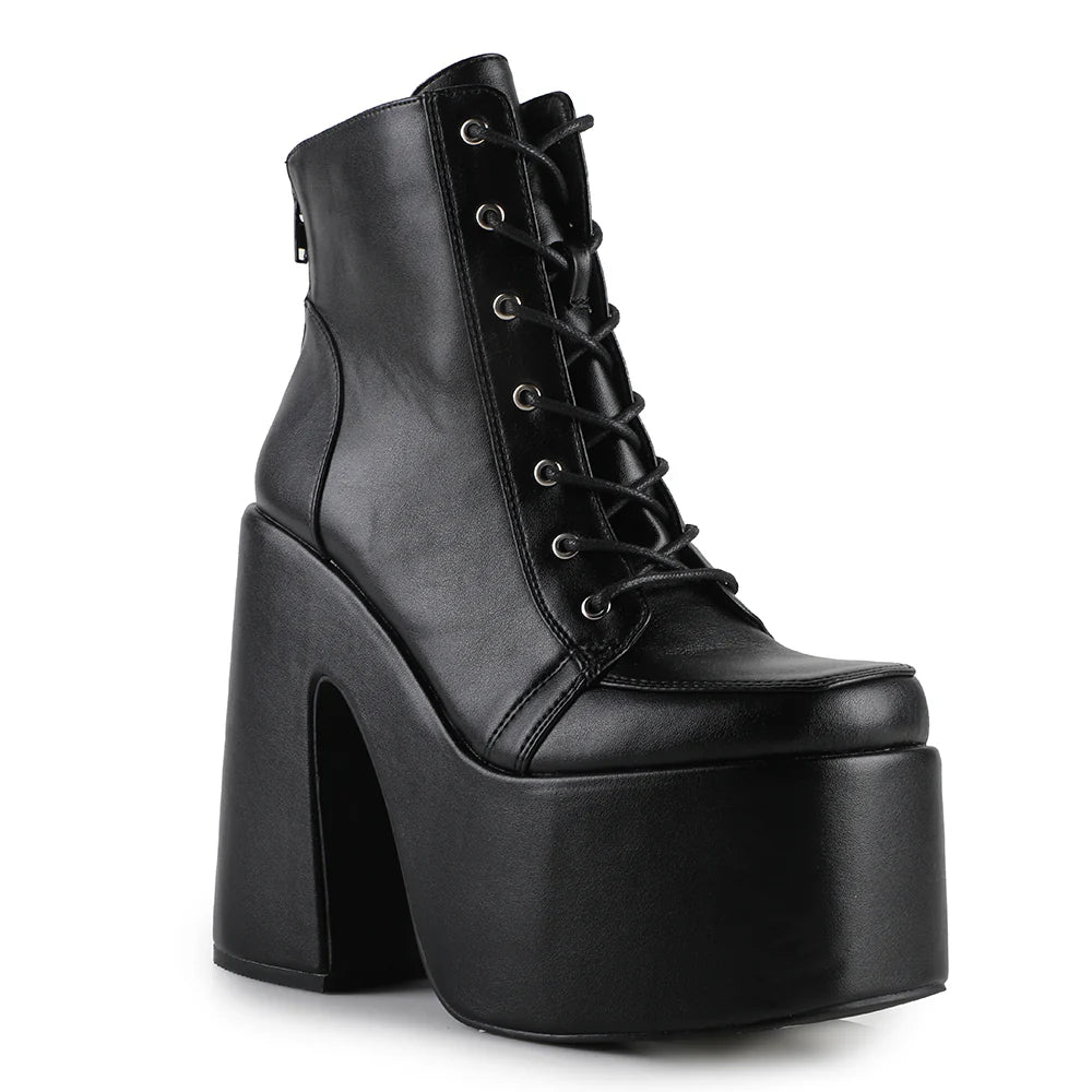 Yru Golfito Platform Shoes Black | 3260STUBM