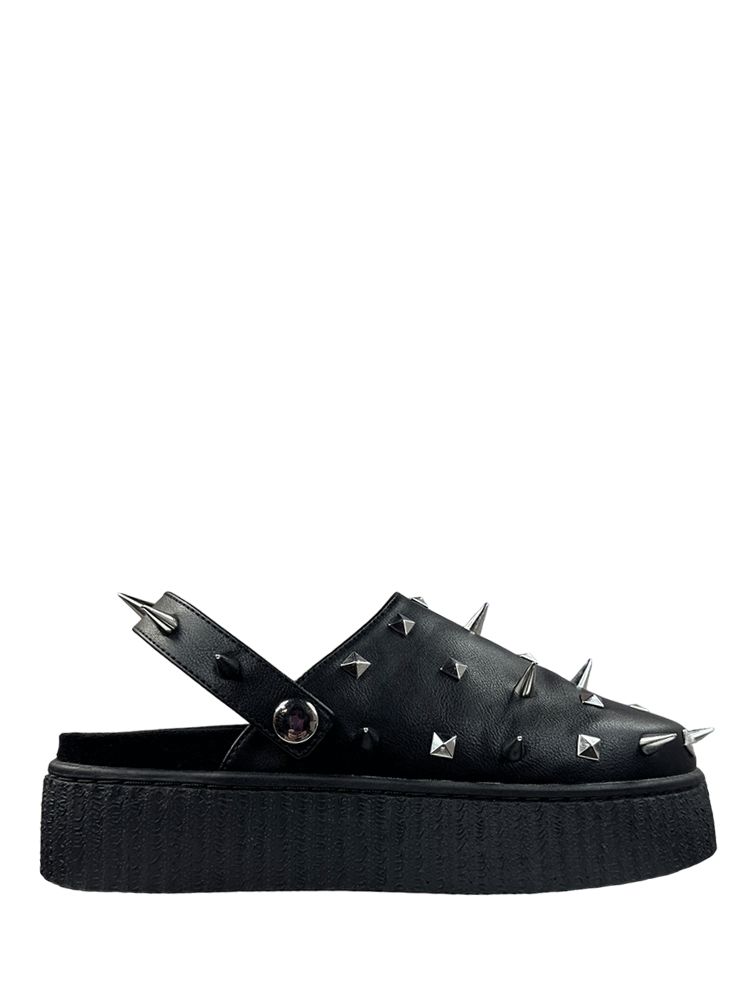 Yru Grave Spike Clogs Black / Silver | 4632WKEOD