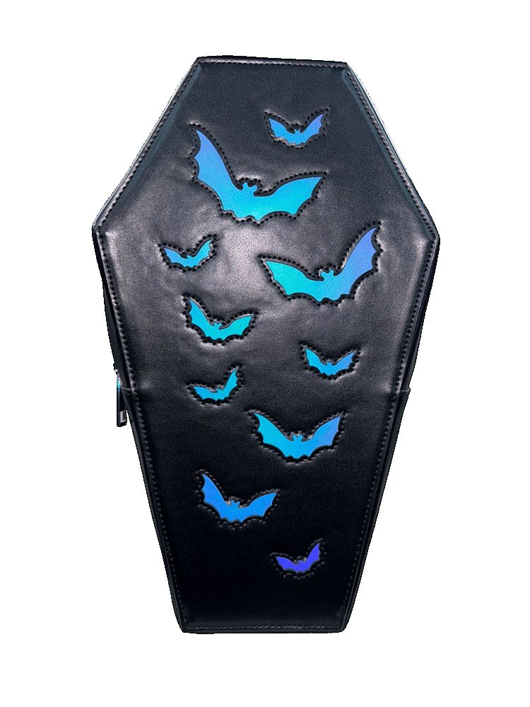 Yru Haunt Bat Coffin Backpacks Black | 1972KFOWD