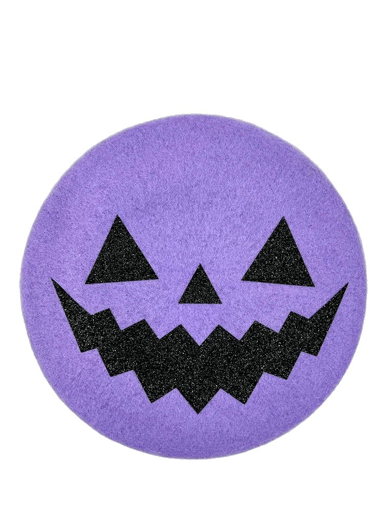 Yru Jackolantern Beret Hats Purple / Black | 2807YIZDP