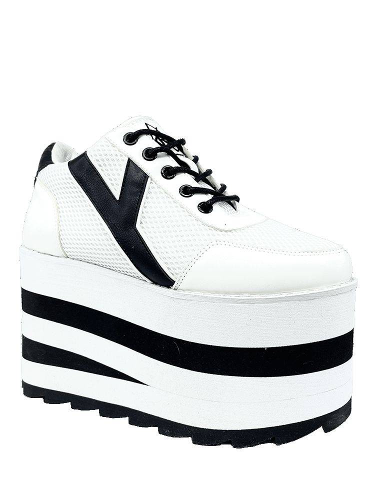 Yru Karazii Platform Shoes White / Black | 0371WJNUC