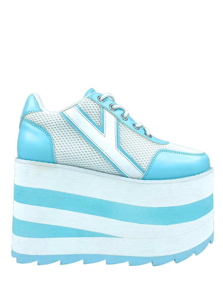 Yru Karazii Platform Shoes White / Blue | 8603QSVGH