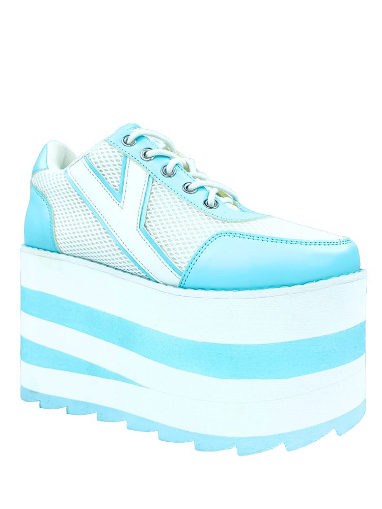 Yru Karazii Platform Shoes White / Blue | 8603QSVGH